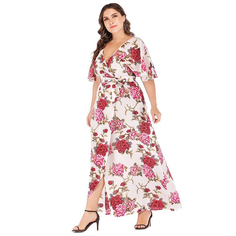 Women's Plus Size Long Floral Summer Maxi Dresses