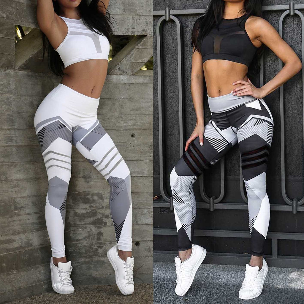 Womens White Leggings Workout Leggings / White Yoga Pants With