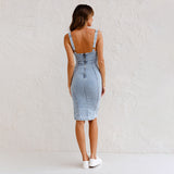 Women's Denim Jean Summer Mini Dress