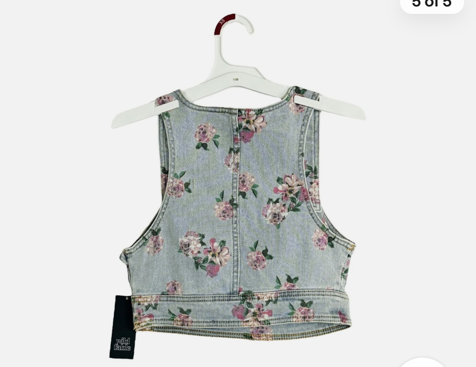 Women’s Jean Plunging V Sexy Crop tops