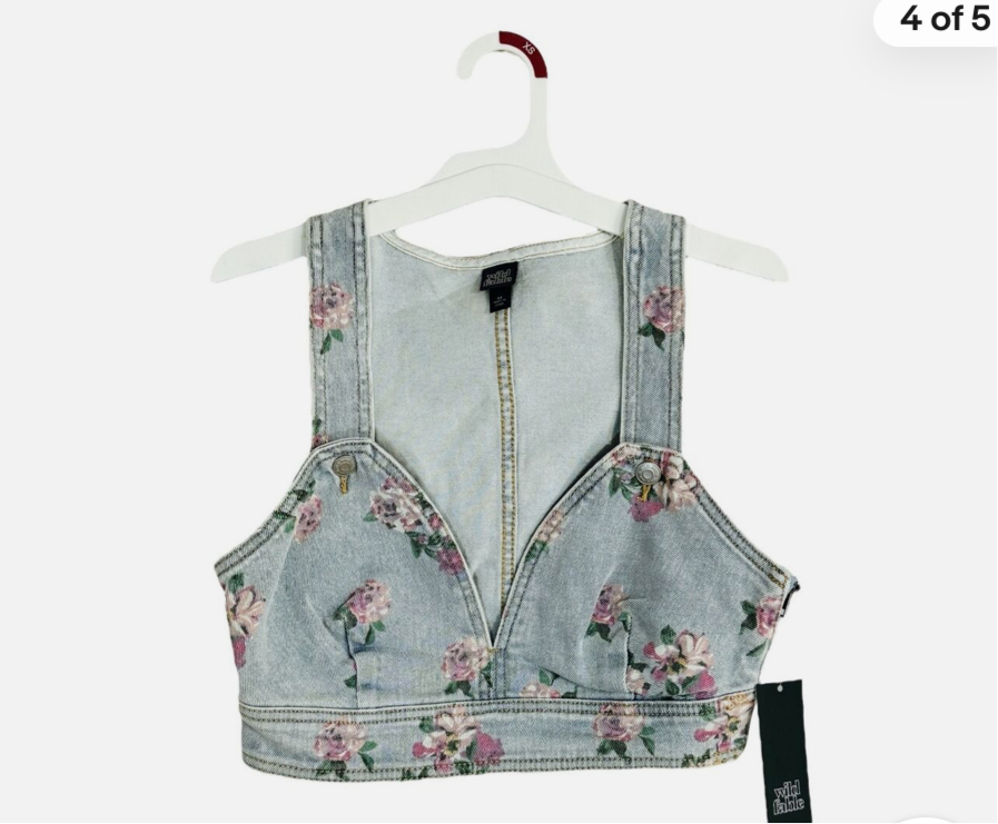 Women’s Jean Plunging V Sexy Crop tops