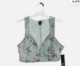 Women’s Jean Plunging V Sexy Crop tops