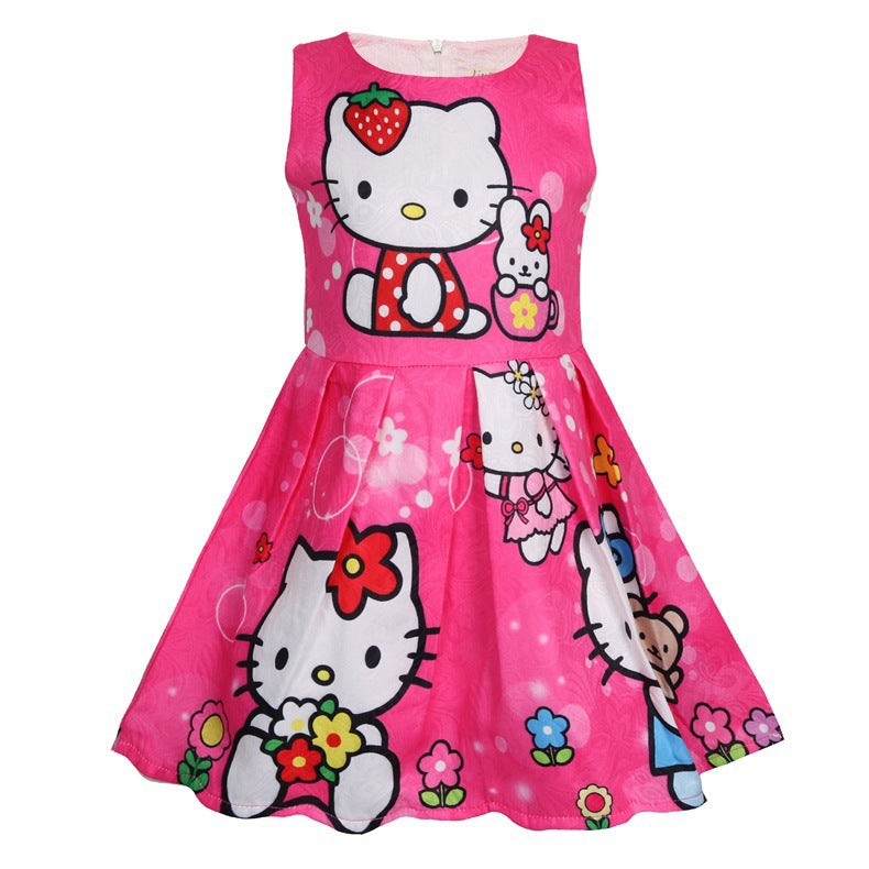 Girls Hello Kitty Dresses Hello Kitty Birthday Dress Girl Dress Cartoon