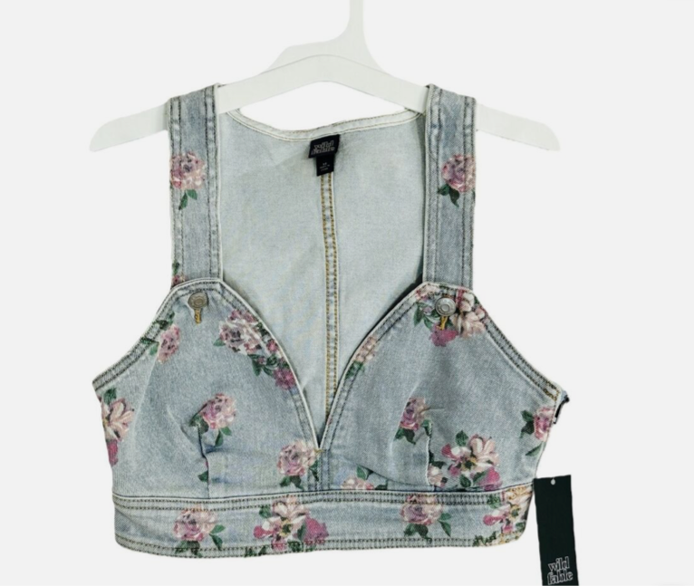 Women’s Jean Plunging V Sexy Crop tops