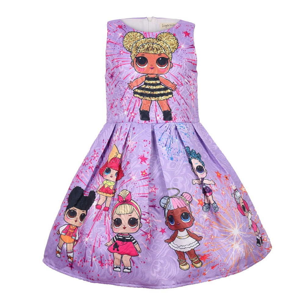 Lol Surprise Dolls Dress Children's Dresses Girls Birthday Party Dress LOL girls Dress