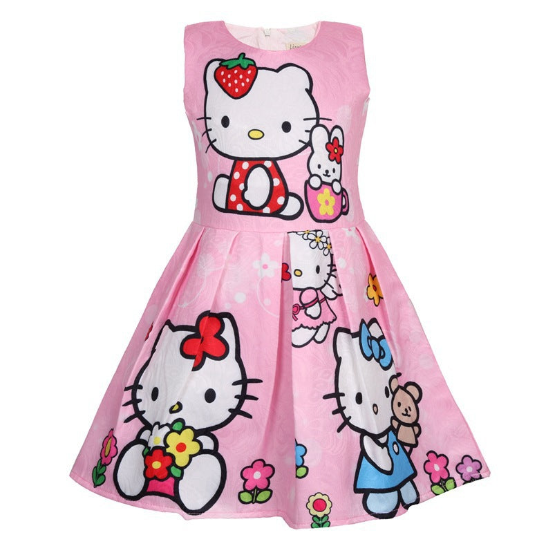 Girls Hello Kitty Dresses Hello Kitty Birthday Dress Girl Dress Cartoon