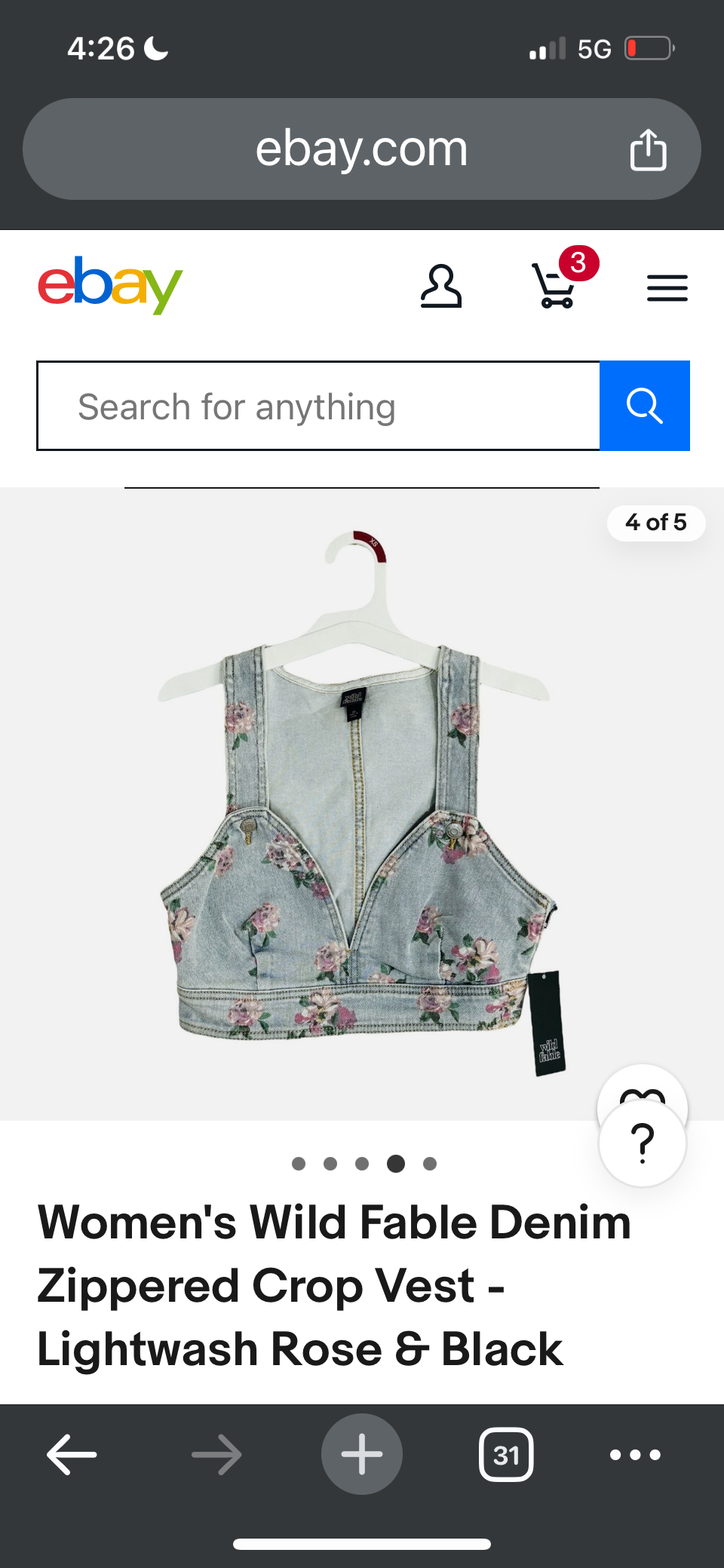 Women’s Jean Plunging V Sexy Crop tops