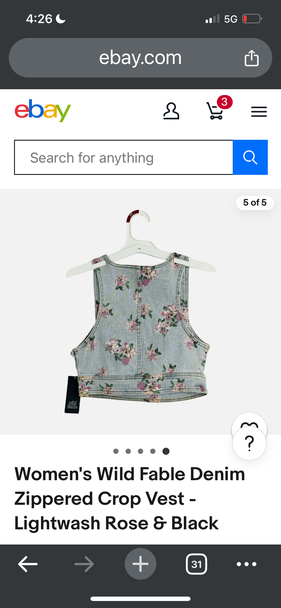 Women’s Jean Plunging V Sexy Crop tops
