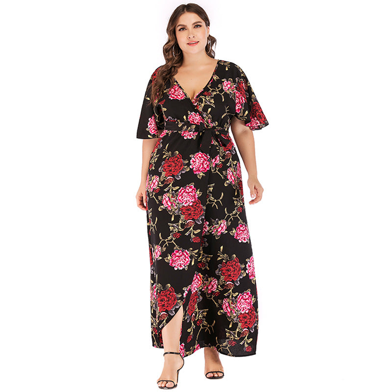Women's Plus Size Long Floral Summer Maxi Dresses