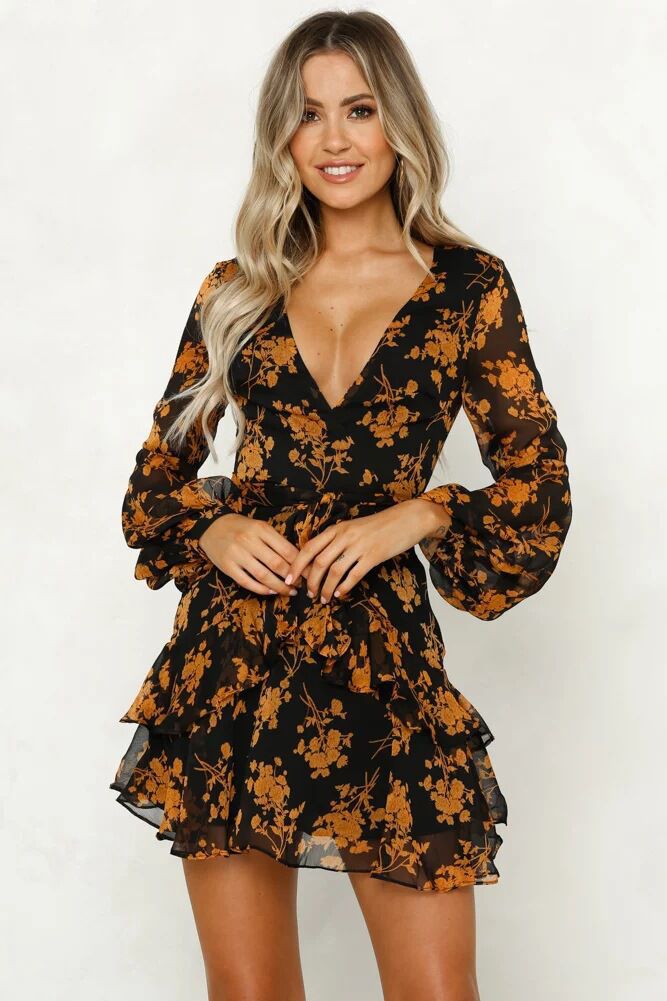 New Floral Long Sleeve Dresses