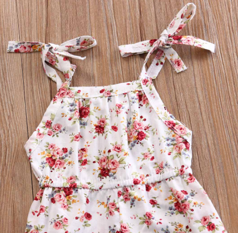 Adorable Floral Romper Baby Girl Infant Floral Jumpsuit