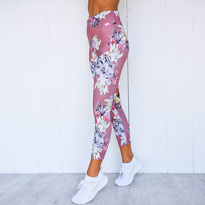 NEW! Matching Floral Yoga Pants and Sports Bra Halter Top