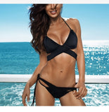 Women's Super Sexy Cross Front Bikini Two-Piece Swimwear