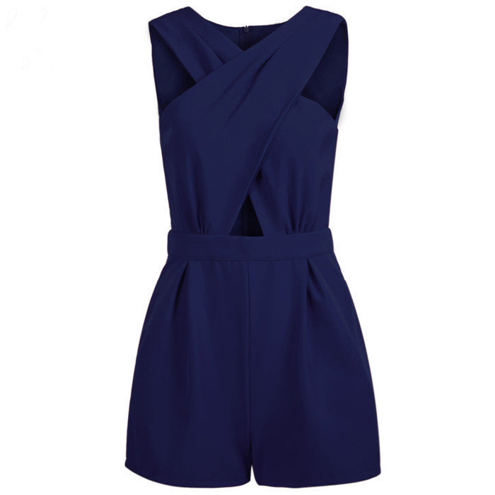 Sexy Crossed Waist Jumsuit