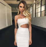 Sexy One Shoulder Bodycon Mini Dresses