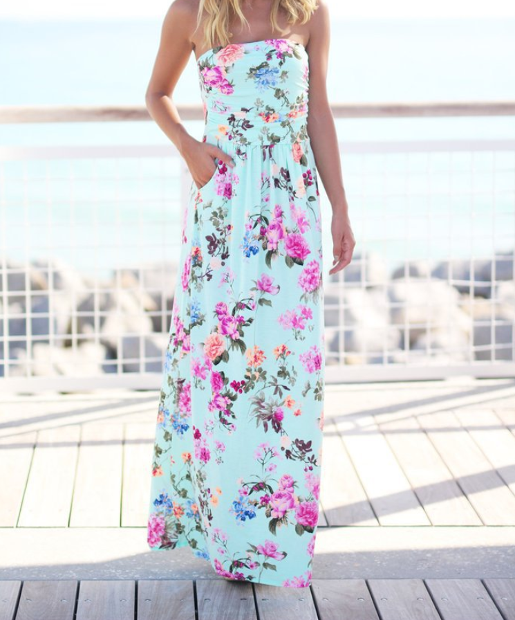 NEW Floral Maxi Dress Vacation Dress
