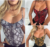 Snakeskin Super Sexy Womens Bodysuit Top