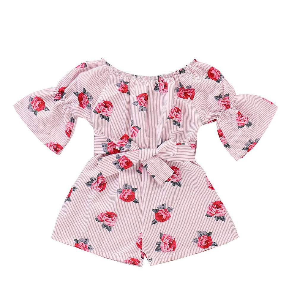 Casual Toddler Baby Girl Romper Floral Sunsuit Summer Outfits One Piece - Loving Lane Co