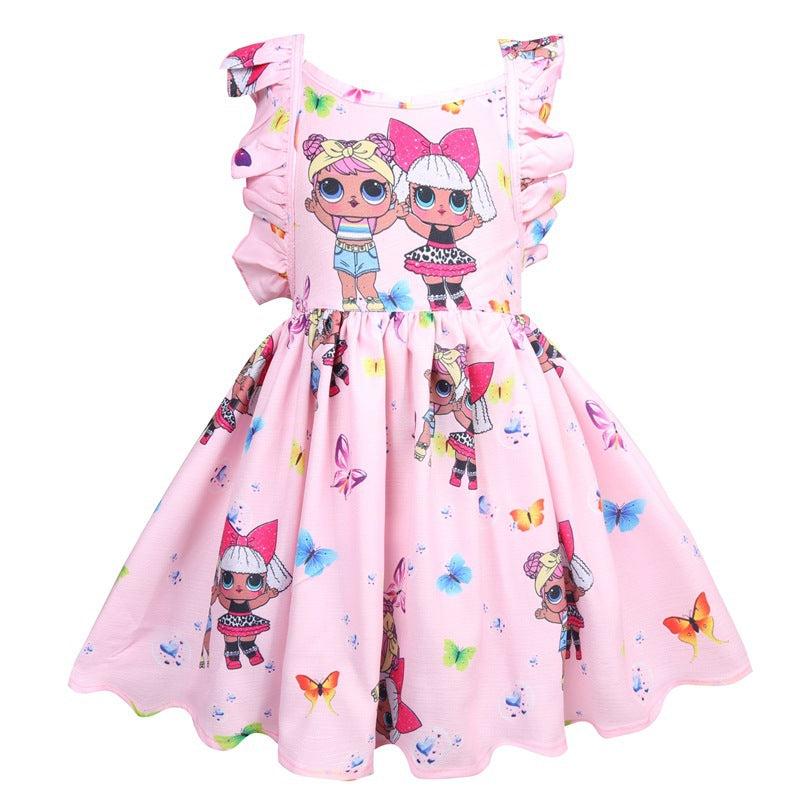 Lol Surprise Dolls Dresses Girls Lol Birthday Party Princess Dress in Pink Purple