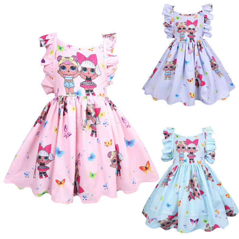 Lol Surprise Dolls Dresses Girls Lol Birthday Party Princess Dress in Pink Purple