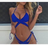 Women's Super Sexy Cross Front Bikini Two-Piece Swimwear