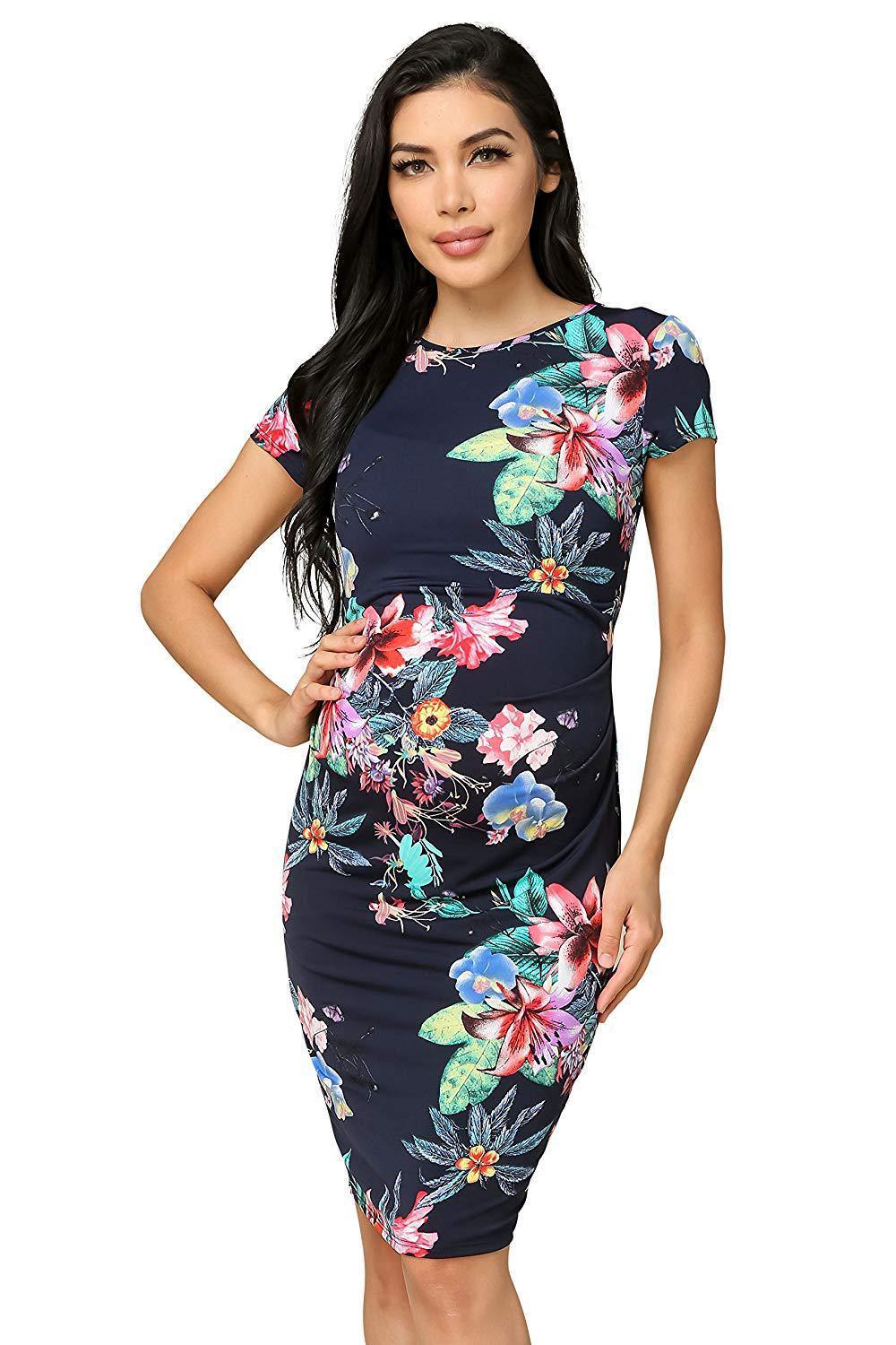 Adorable Women's Floral Print Maternity Dresses