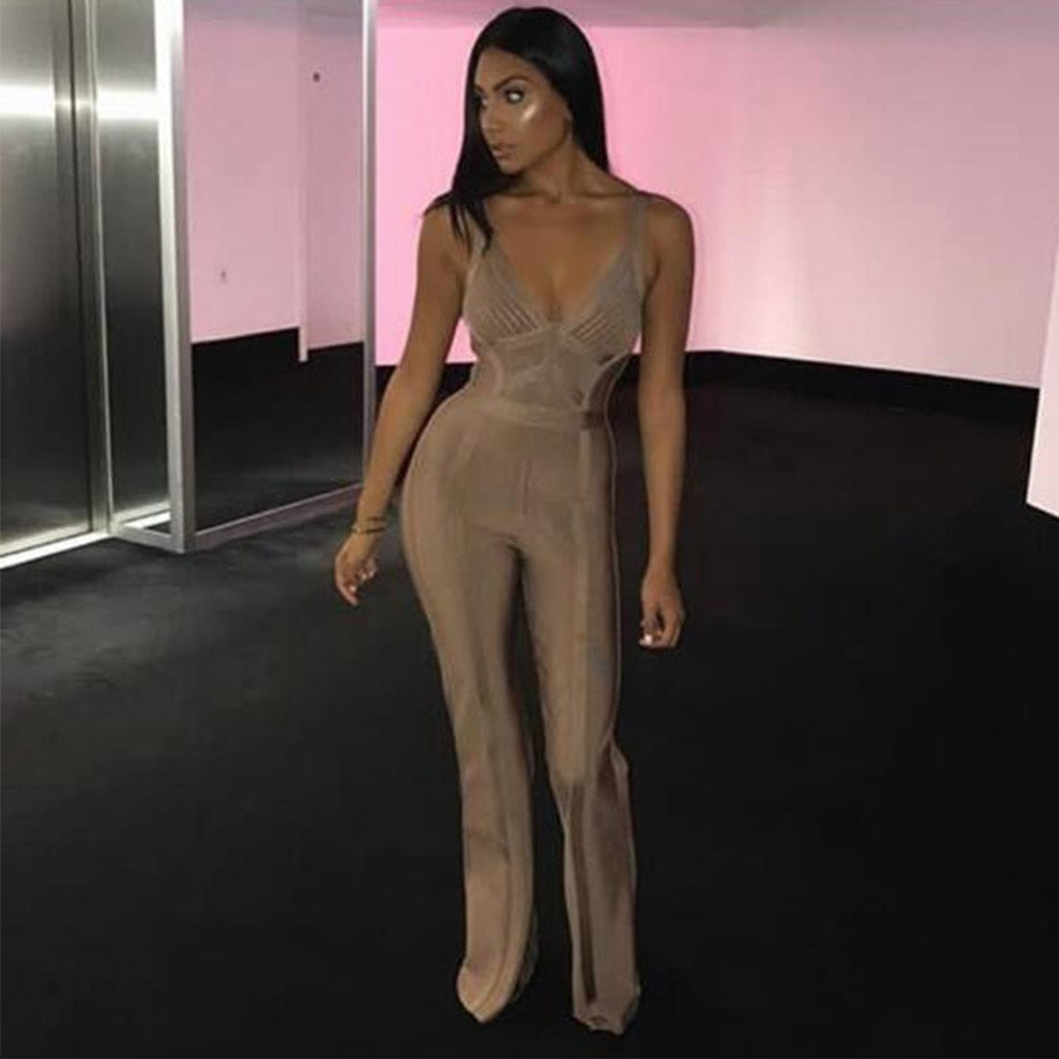 Sexy Chic Jumpsuits Women Sexy Sleeveless Rompers Bodycon Summer Club Party Romper