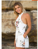 Summertime Fine Short White Floral Romper