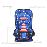 Folding Travel Car Seat Portable Lightweight American Flag Booster Seats