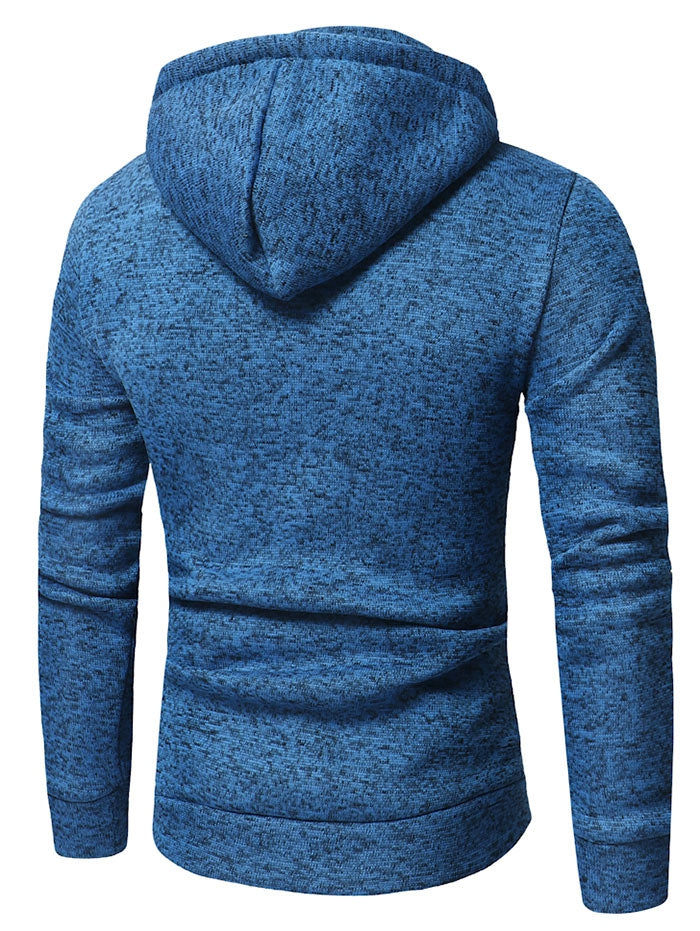 Mens Gray Botton Top Hoodie