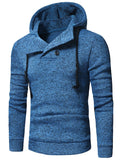 Mens Gray Botton Top Hoodie