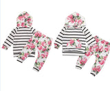 Toddler Girls Floral Jumpsuit 2 Piece Outfit
