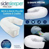 Pro Air Side Sleeper Neck Back Pillow U Shaped Sleep Support