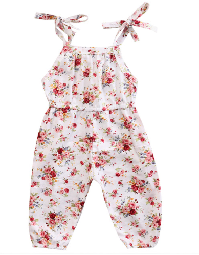 Adorable Floral Romper Baby Girl Infant Floral Jumpsuit