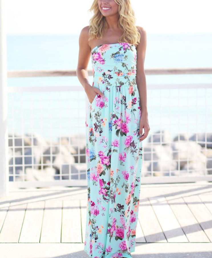 NEW Floral Maxi Dress Vacation Dress