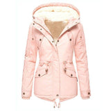 Women’s New Winter Coats Solid Color Hooded Jackets - Loving Lane Co