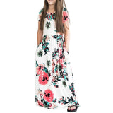 Maxi Girls Summer Dresses Kids Clothes Little Girls Long Floral Dress