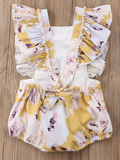 Adorable Baby Girls Floral Rompers with Matching Head Bands