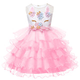 Toddler Little Girls Unicorn Party Dresses in 8 Colors