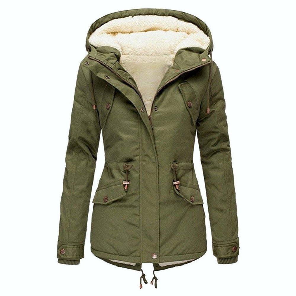 Women’s New Winter Coats Solid Color Hooded Jackets - Loving Lane Co