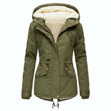 Women’s New Winter Coats Solid Color Hooded Jackets - Loving Lane Co