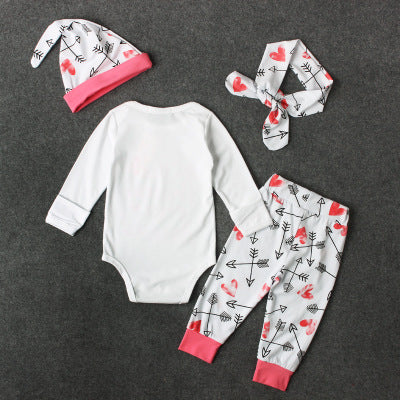 Pink letter long sleeve robe