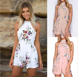 Summertime Fine Short White Floral Romper