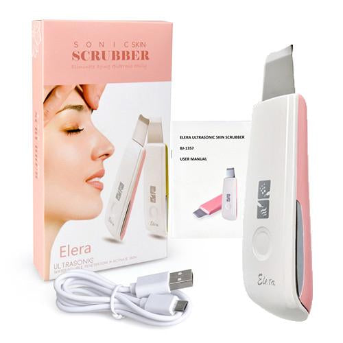 Ultrasonic Ion Skin Scrubber Rechargeable Microdermabrasion Deep Cleaning High Frequency Vibration Face Peeling Massager Spa