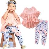 Toddler Girls Clothes Cute Top Short Sleeve Pants Baby Girl 2PCS Clothing Set