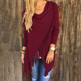 Womens Cardigan Tassels Fall Sweaters in 7 Colors and Small to Plus Sizes