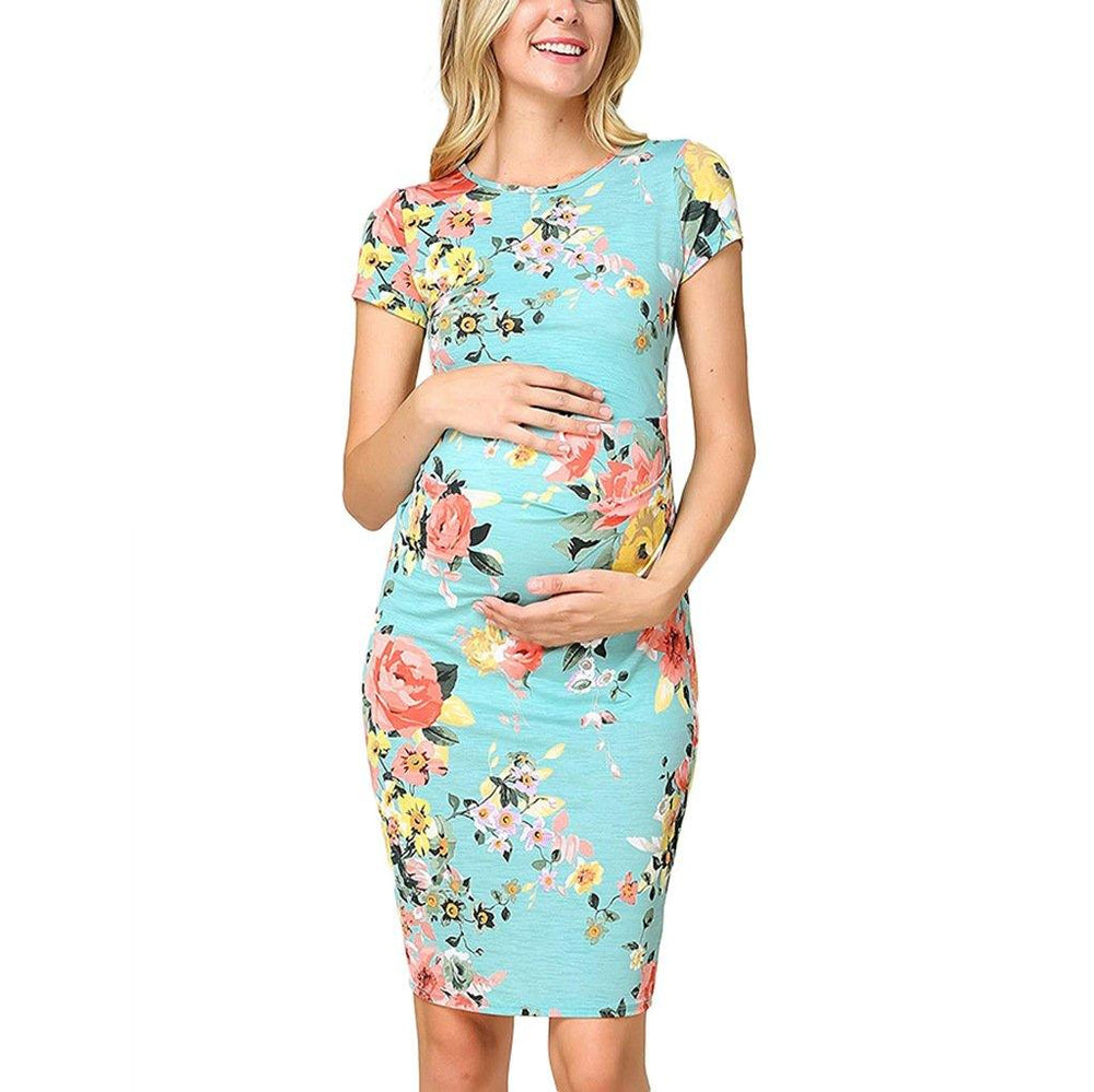 Adorable Women's Floral Print Maternity Dresses