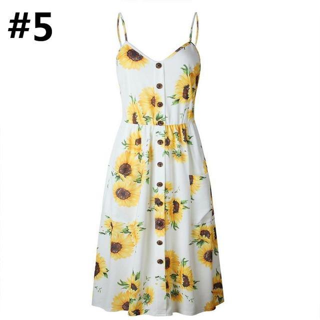 Womens Dresses Floral Maxi Spaghetti Strap Midi Dresses 16 Prints - Loving Lane Co