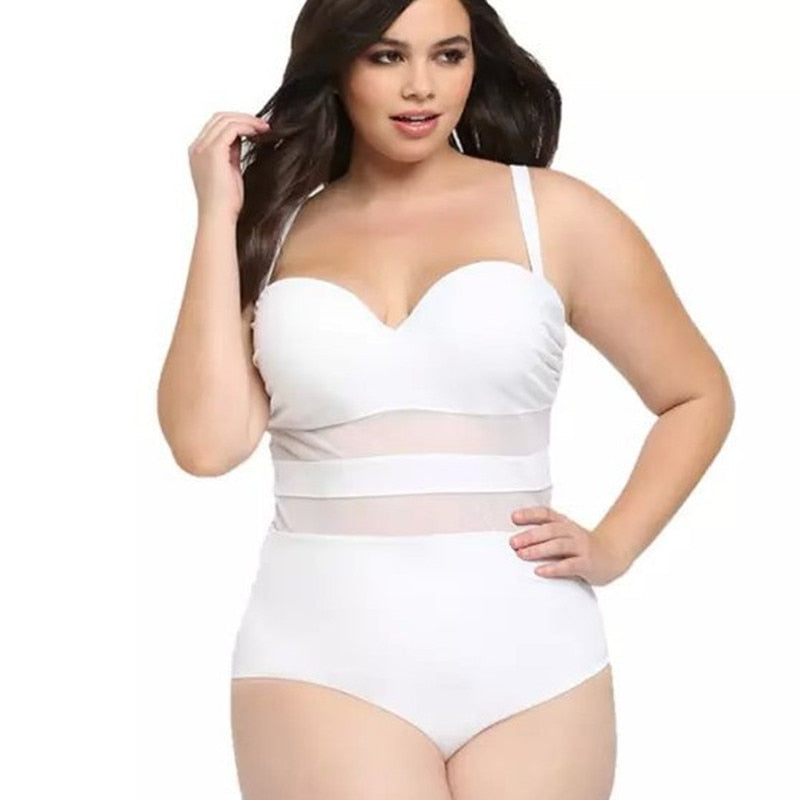 Plus Size Swimwear Womens One-Piece Swimsuit Large Bathing Suit Push Up