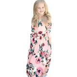 Maxi Girls Summer Dresses Kids Clothes Little Girls Long Floral Dress